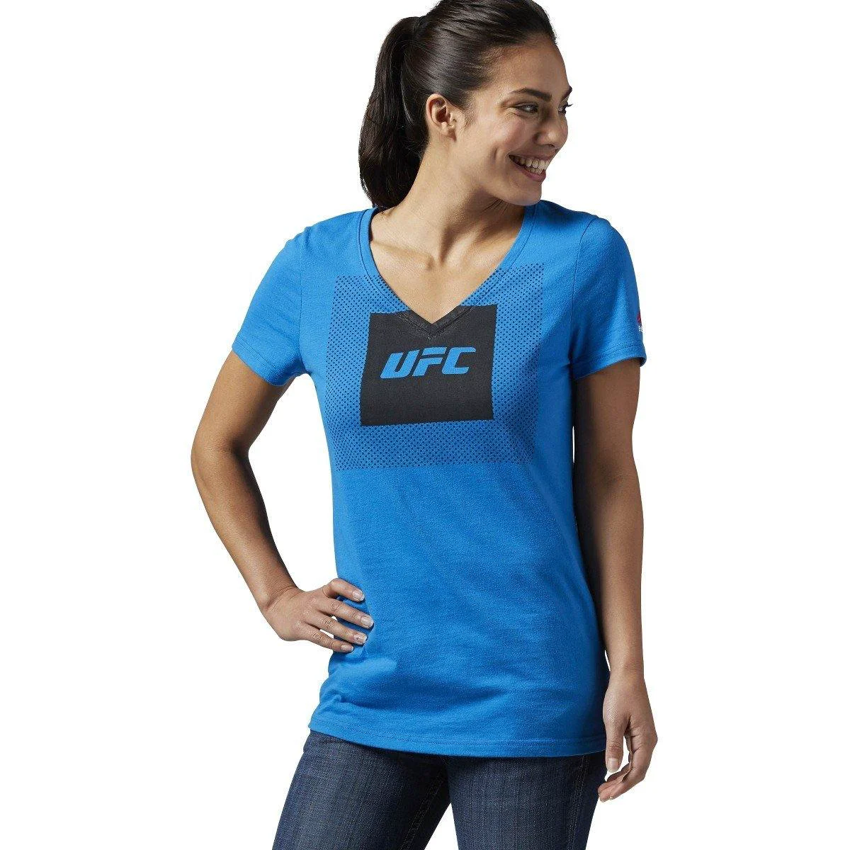Stylish Reebok Women's Ufan UFC Tri-Blend V Neck Premium Material