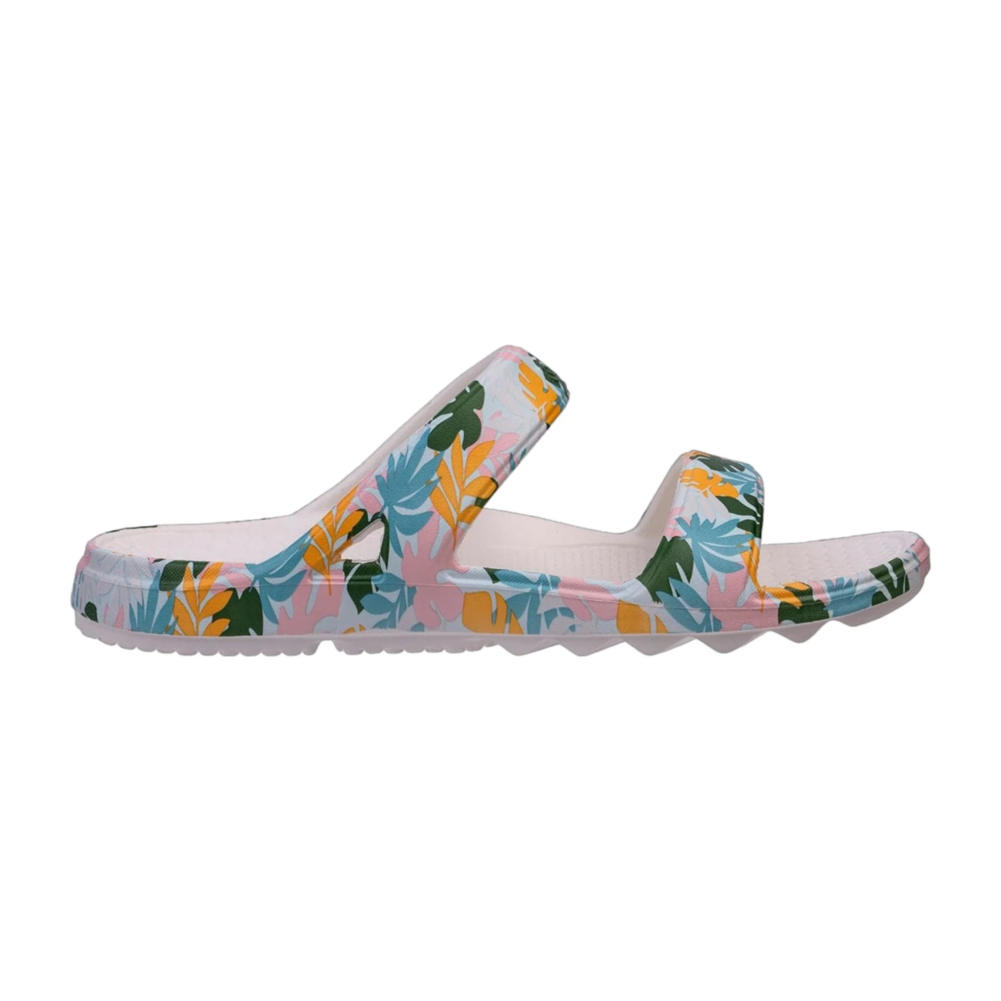 Durable Fusion Slim Tropical Slide Sandals - Wide Width Versatile