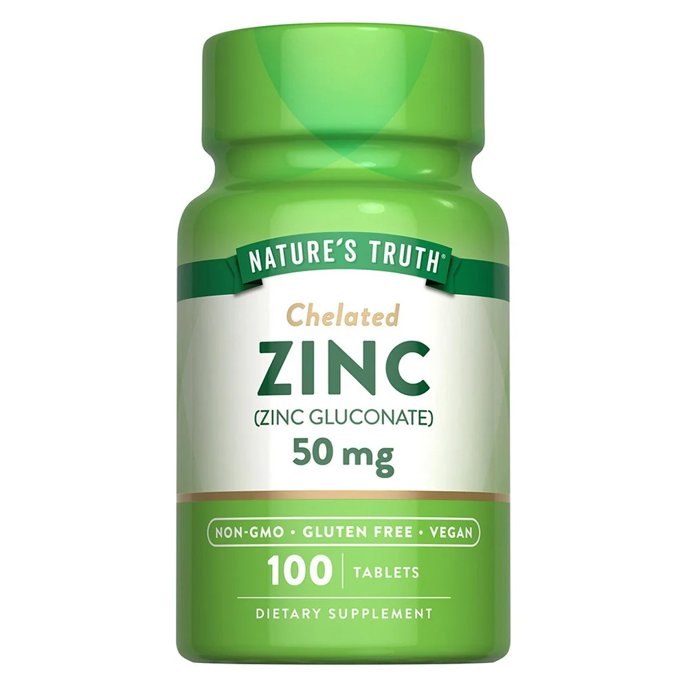 User-Friendly Natures Truth Vitamins Chelated Zinc Gluconate 50mg Tablets 100 Ea Sophisticated