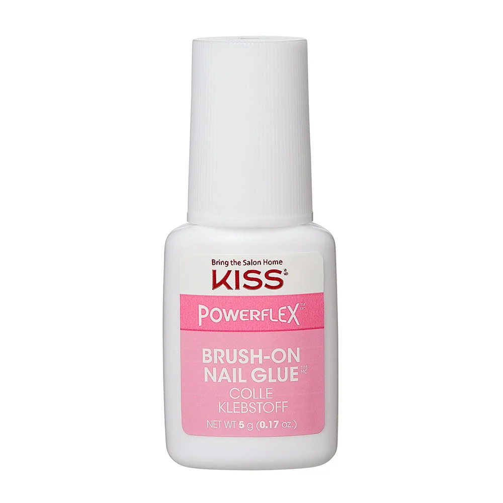 Natural Kiss Power Flex Brush On Nail Glue 0.17 Oz Enhanced