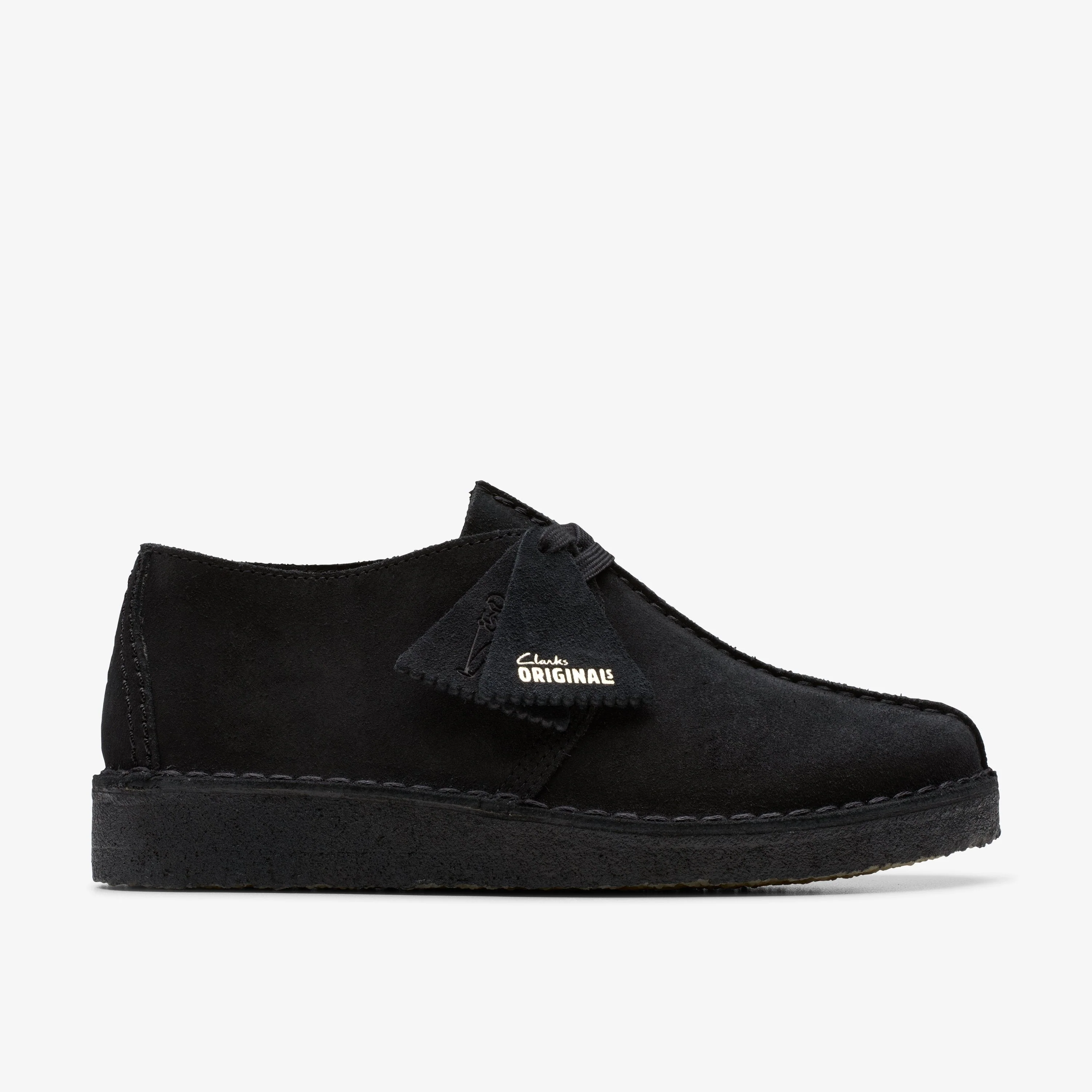 First-Class Clarks Womens Desert Trek - Black Suede World-Class