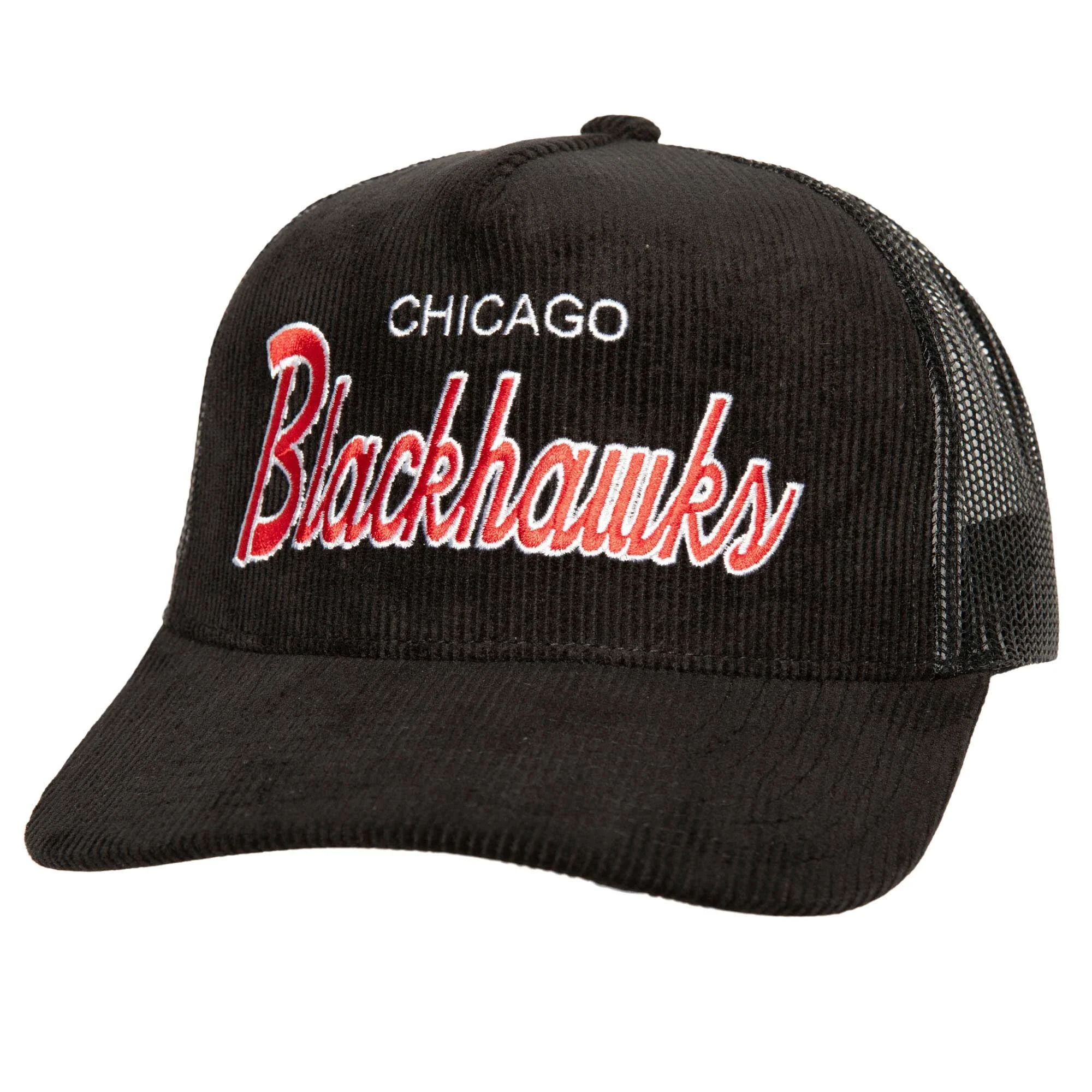 Original Mitchell Ness Men's NHL Times Up Trucker Blackhawks Ball Caps First-Class