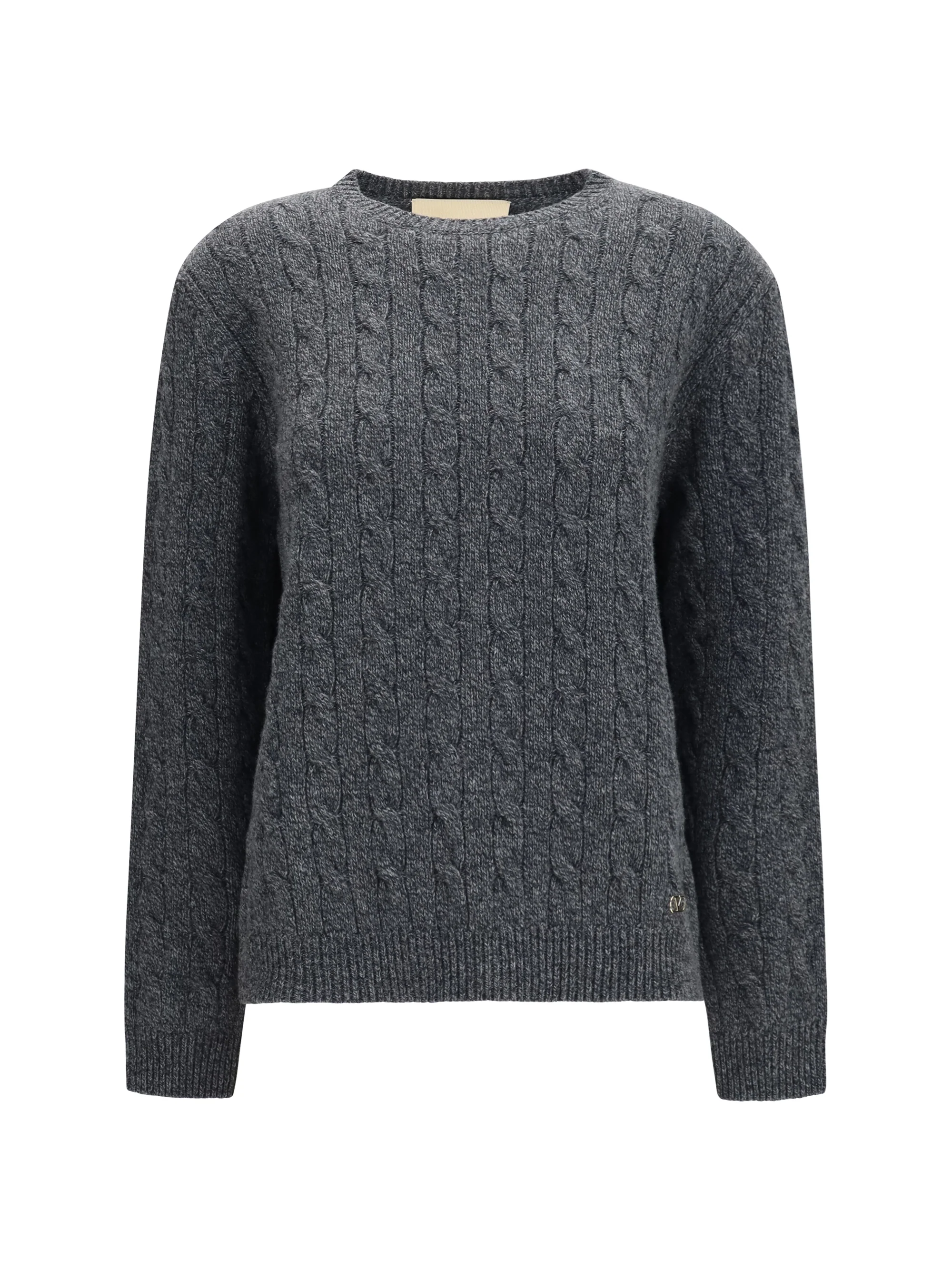 First-Class Sweater Virgin Wool Anthracite Melange Convenient