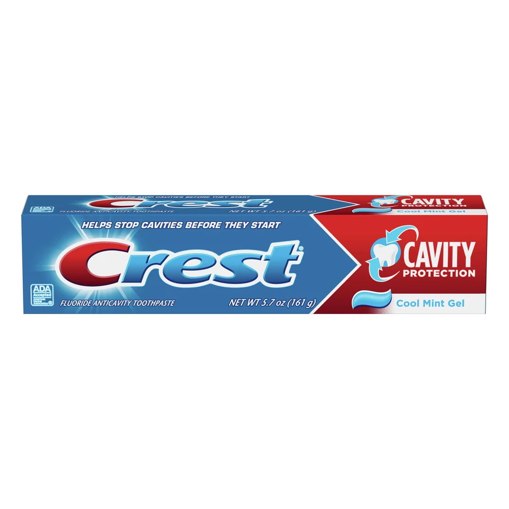 Dependable Crest Cavity Protection Toothpaste Gel Cool Mint 5.7 Oz Green