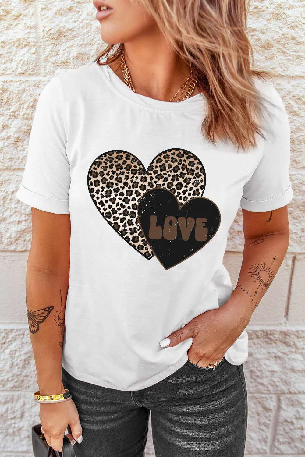 Pure Threaded Pear Adriana Printed Valentines Graphic Tee Organic