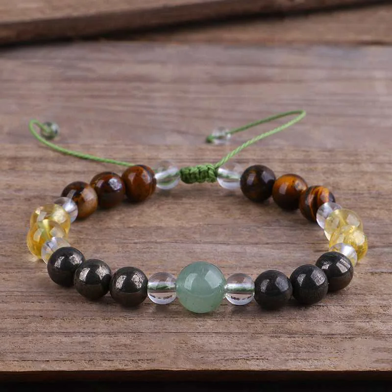Consistent Quartz Multicolor Beaded Adjustable Bracelet Genuine