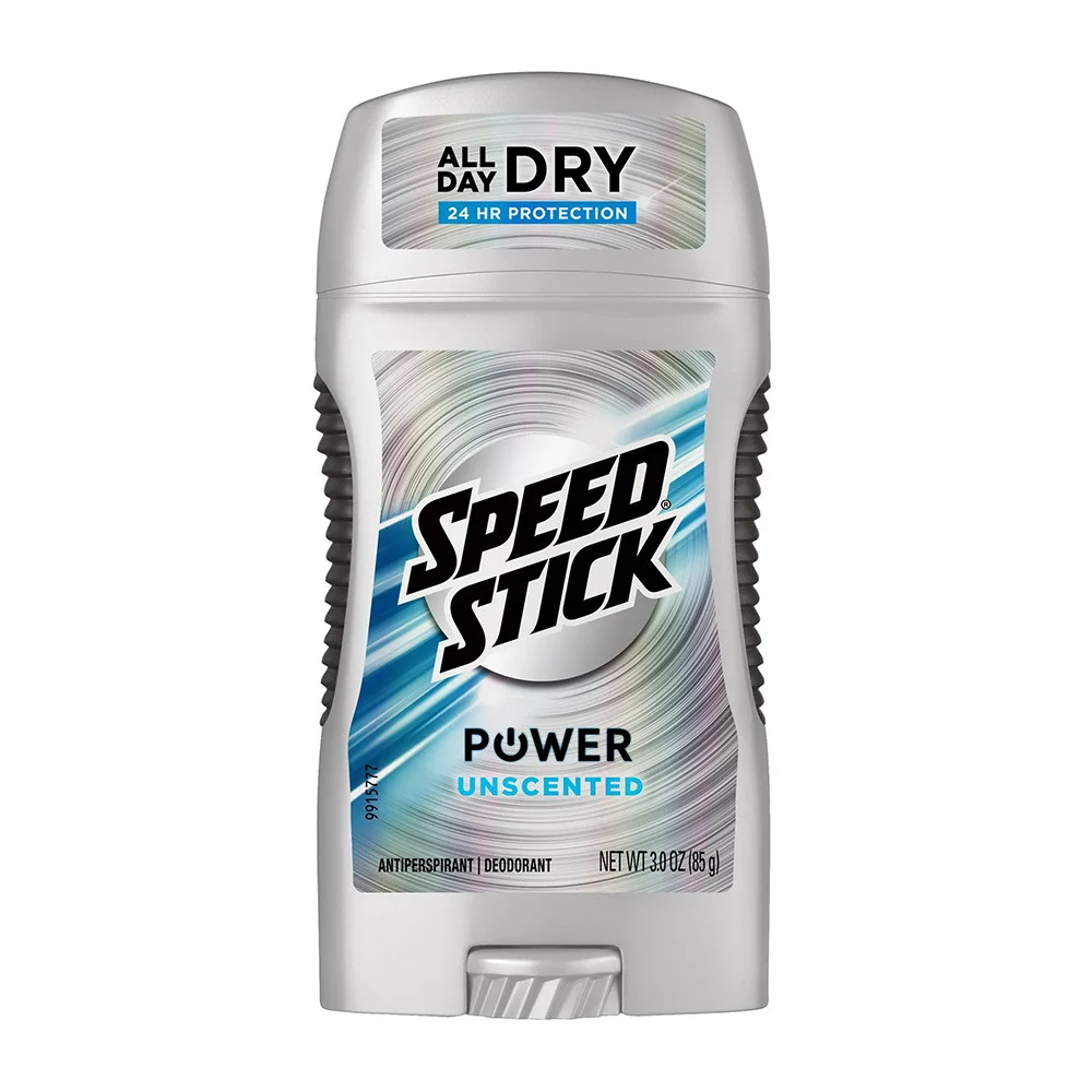 High-Performance Speedstick Power Unscented Antiperspirant Deodorant 3 Oz Detailed
