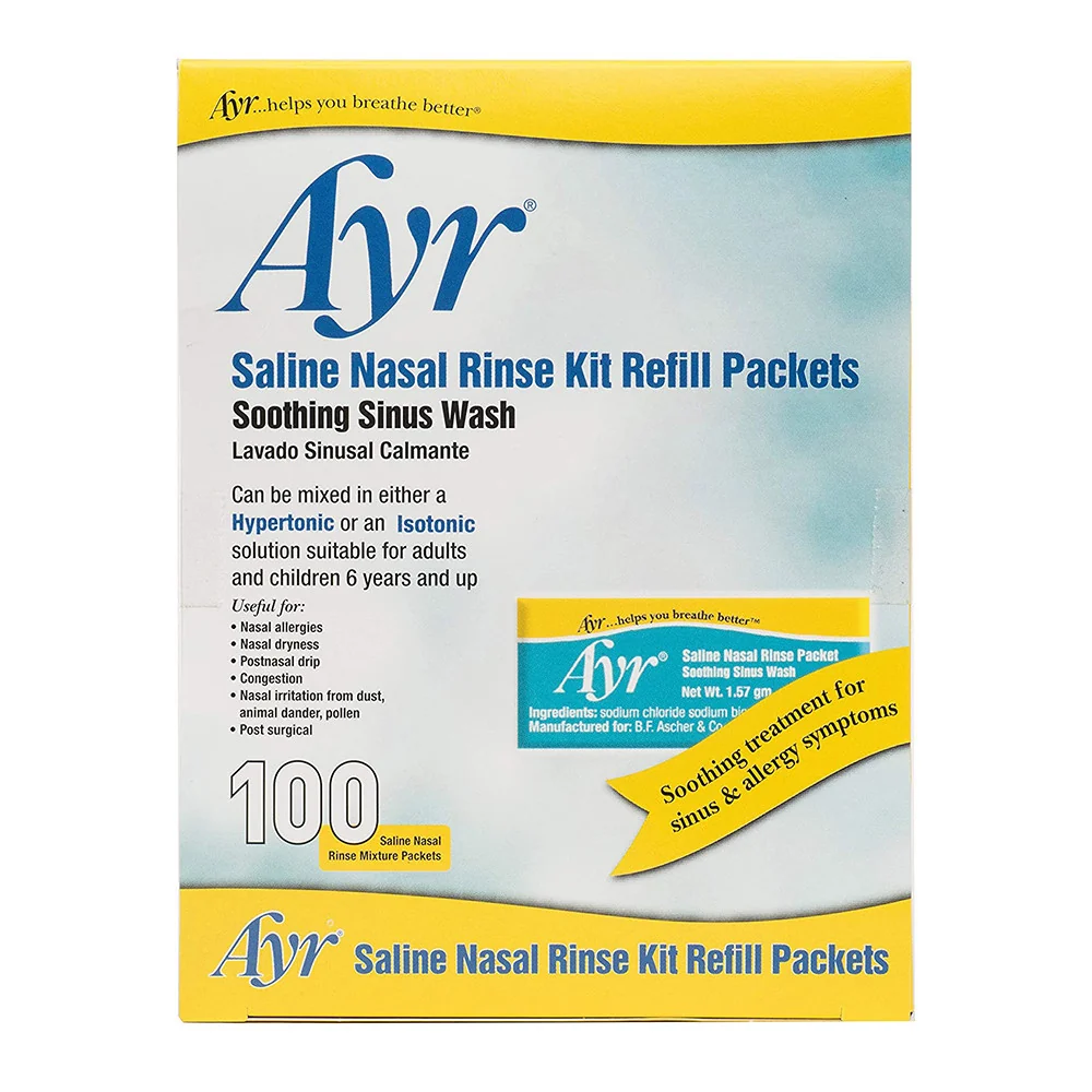 Contemporary Ayr Sinus Rinse Kit Refill Packets 100 Packs Excellent