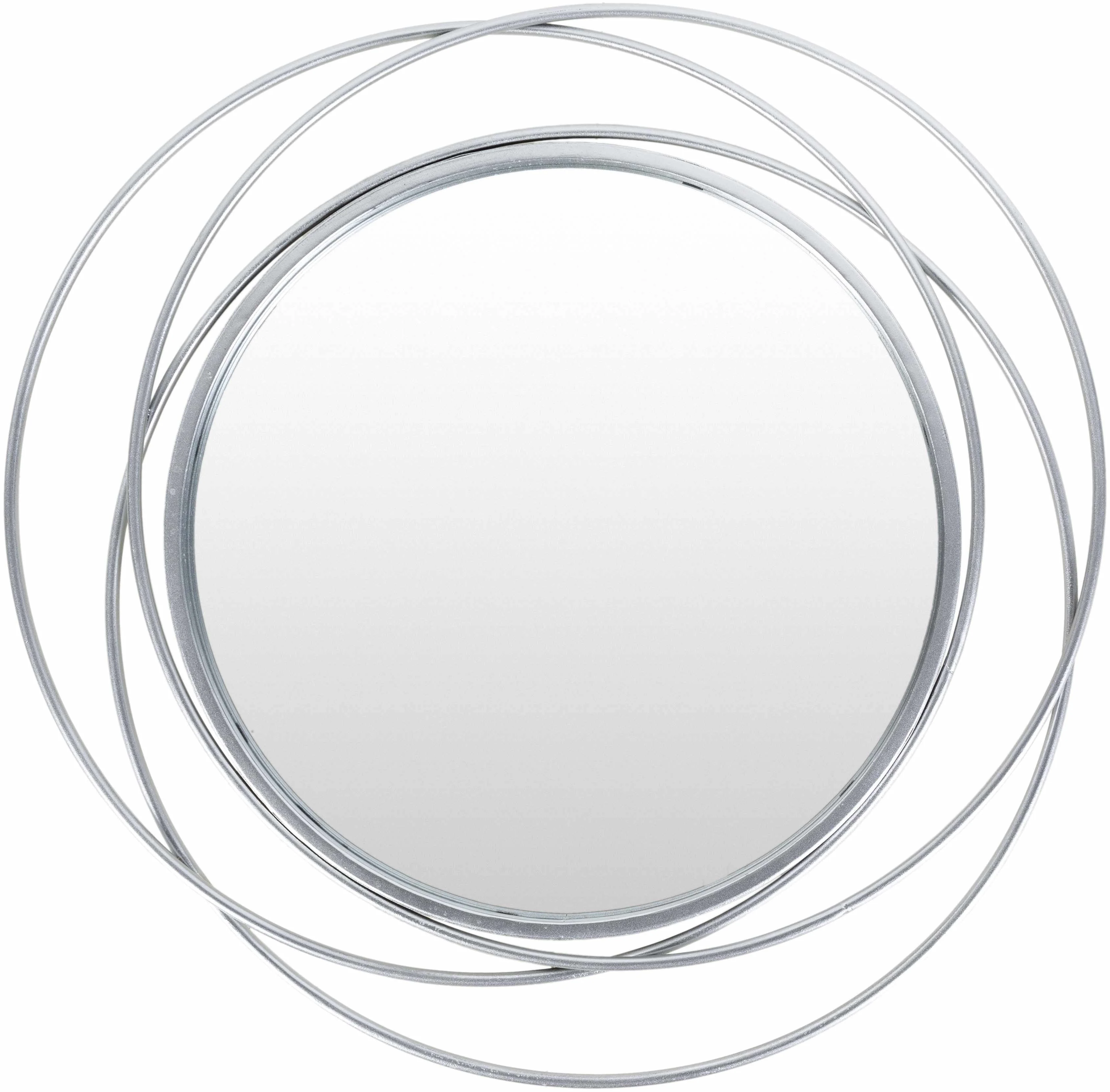 Consistent Basay Round Silver Gray Mirror Top-Quality