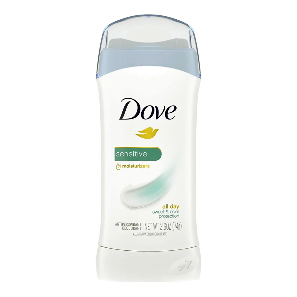 Dependable Dove Antiperspirant Deodorant Stick Sensitive Skin Sensitive Skin 2.6 Oz Lightweight