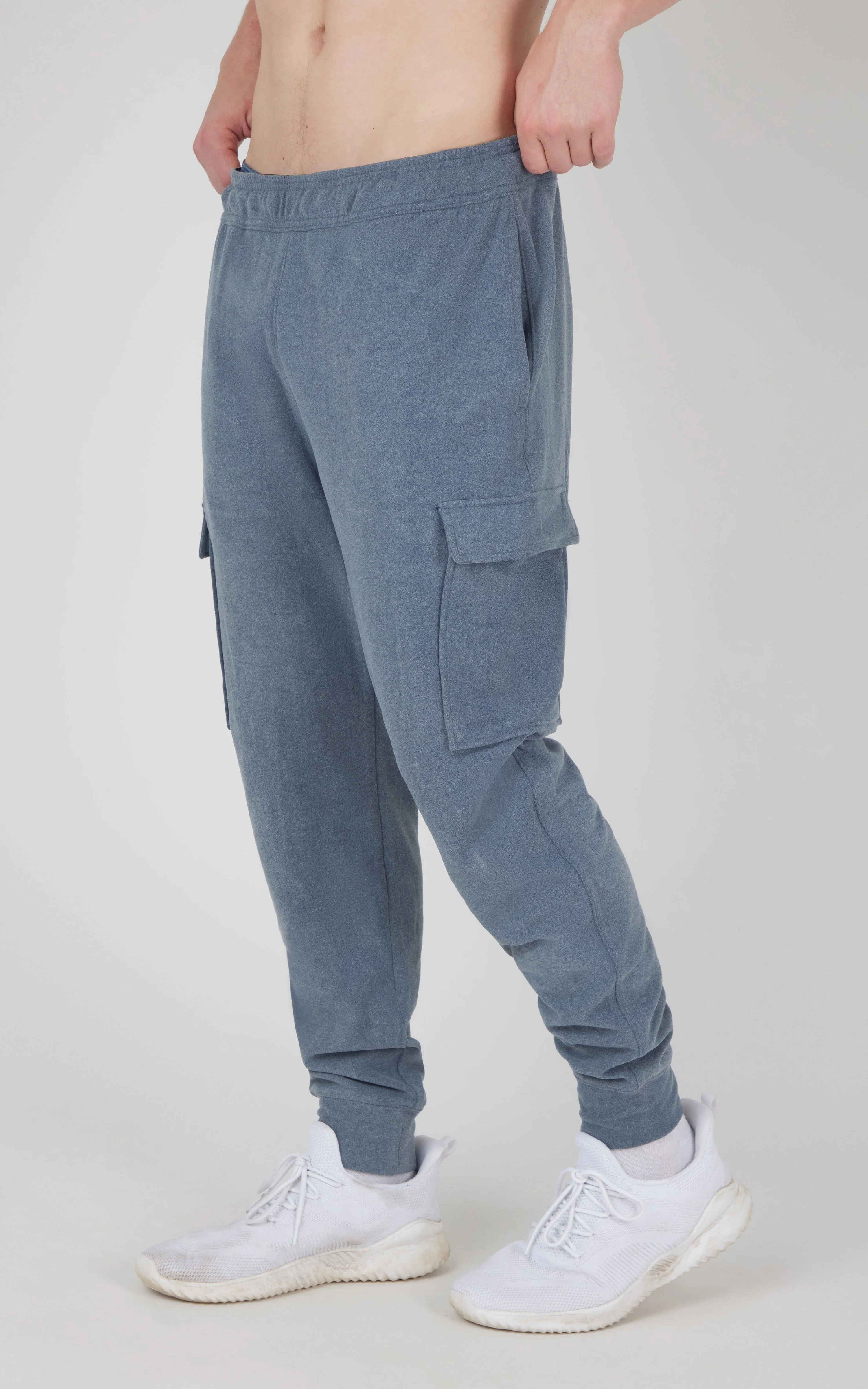 Sophisticated 90 Degree by Reflex Men's Ultra Melange James Fleece Cargo Jogger Premium