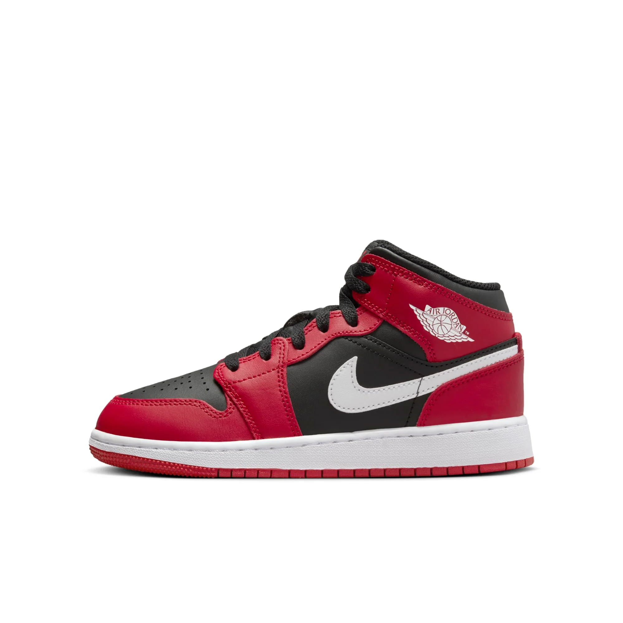 Excellent Air Jordan Grade School Retro 1 Mid Sneakers Pure