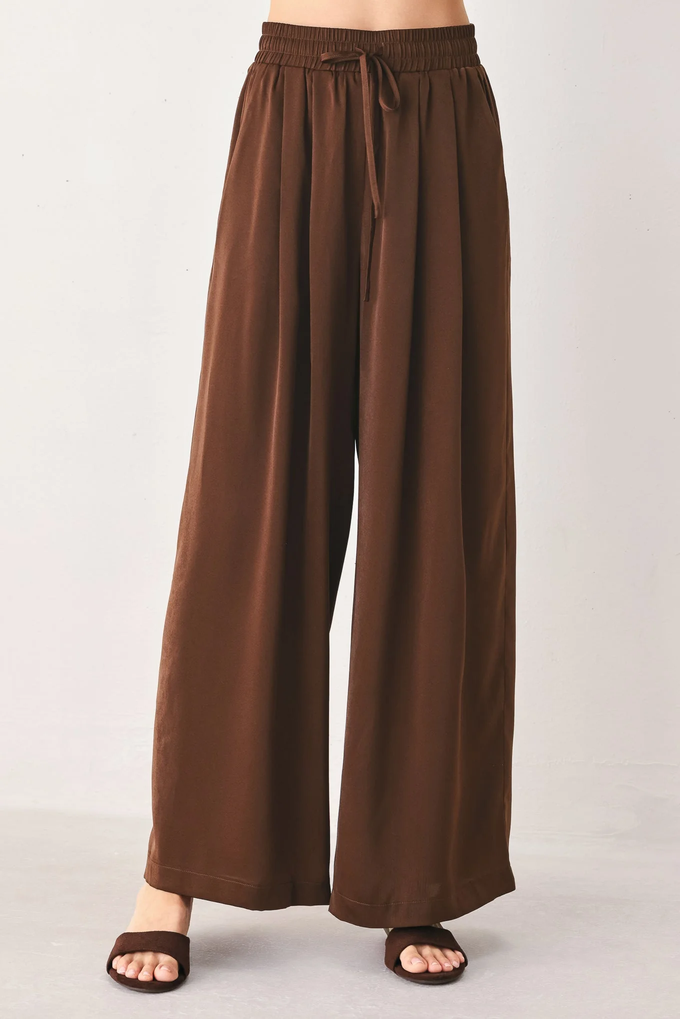 Responsible Canyon Brown Elastic Waist Woven Pants Breathable