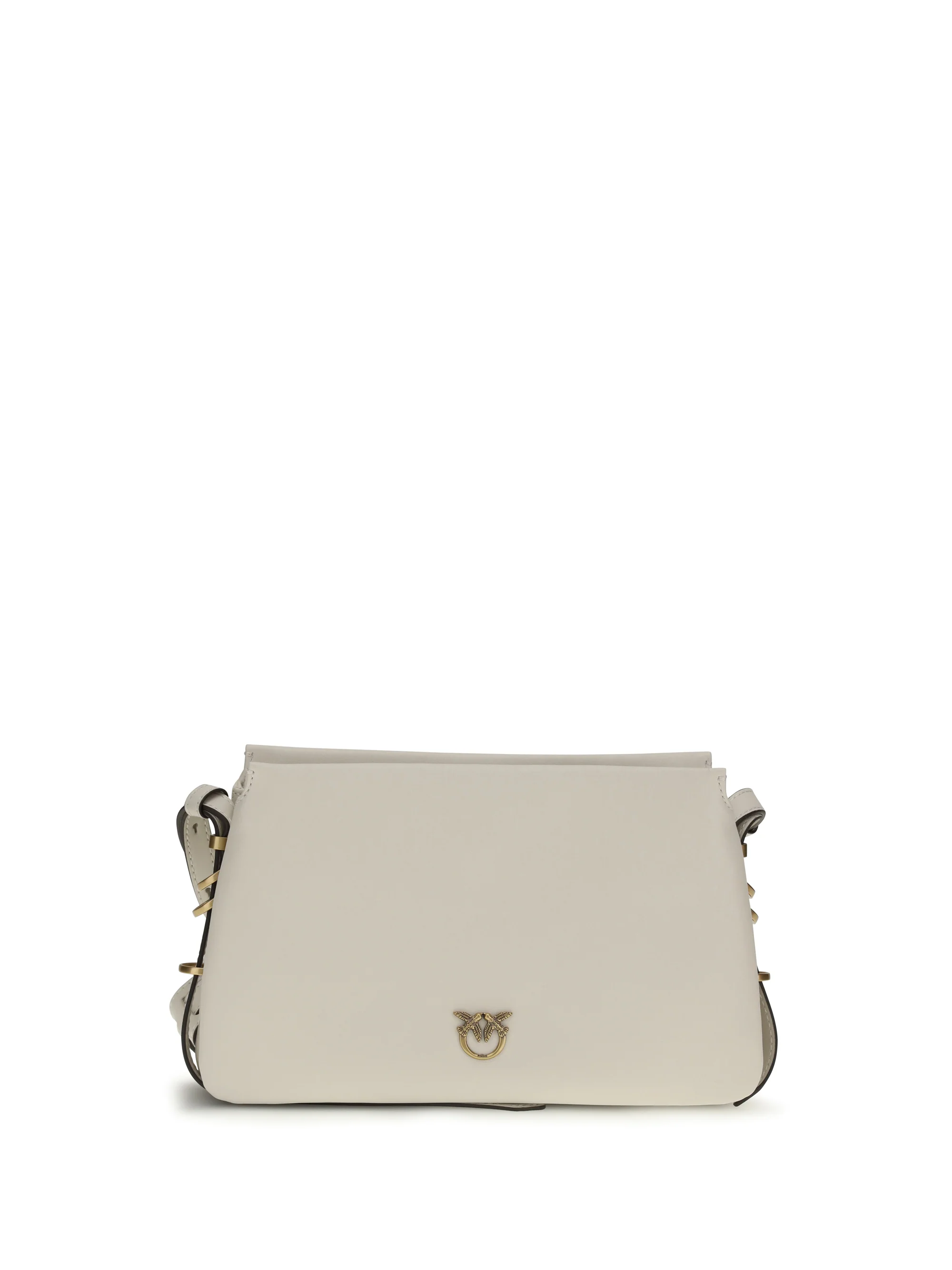 Detailed Shoulder Bag One Two Three Mini White Antique Gold Easy-to-Use