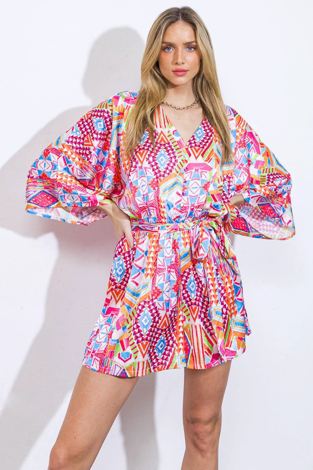 Top-Quality In the Leaves Woven Romper Refined