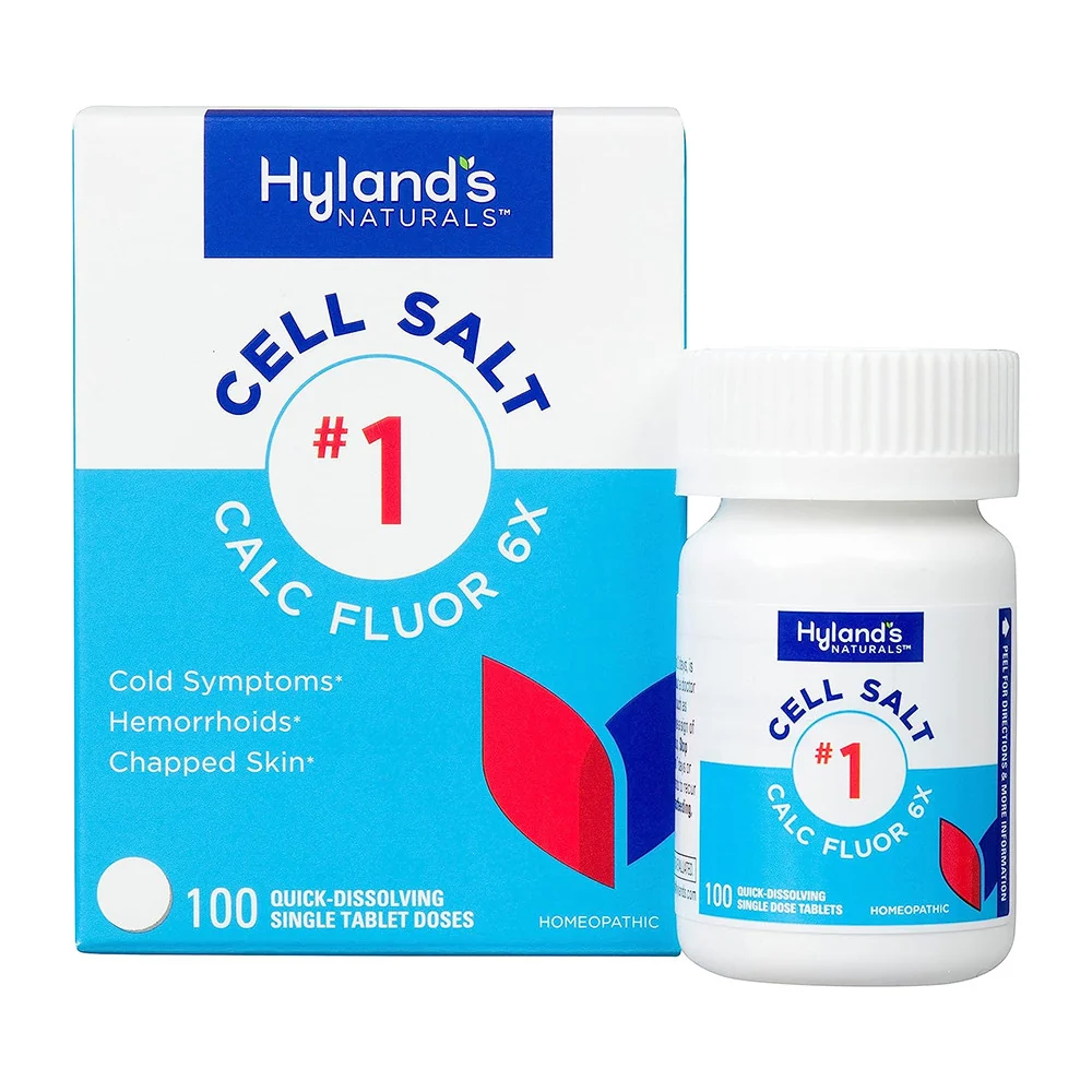 Premium Hylands Naturals Cell Salt No 1 Calc Fluor 6X Tablets Natural Relief of Colds 100 Ct Exclusive