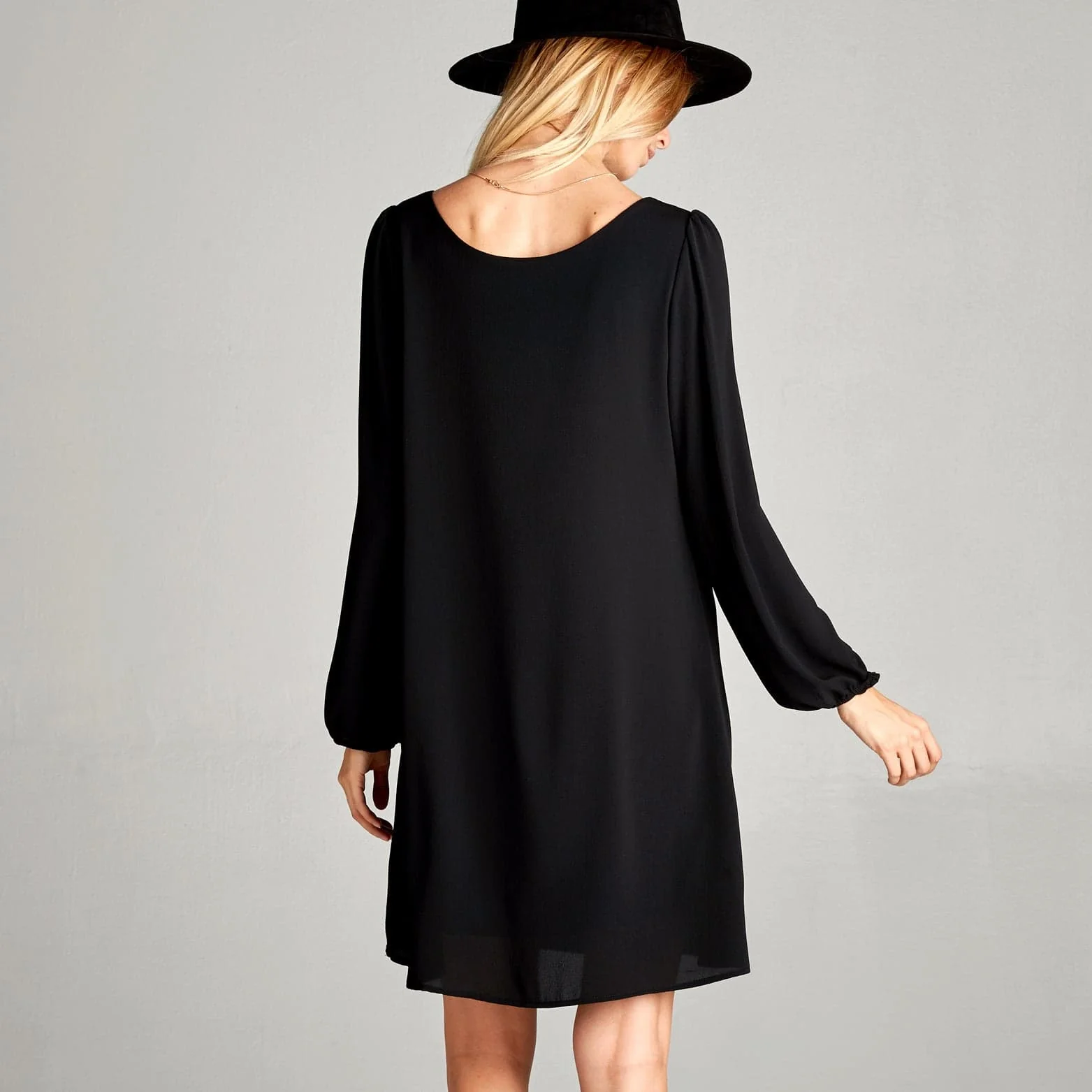 Enhanced Love Kuza Women Solid Black Shift Dress User-Friendly