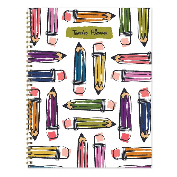 Organic Large Undated Pencils Teacher Homeschool Lesson Planner Reliable