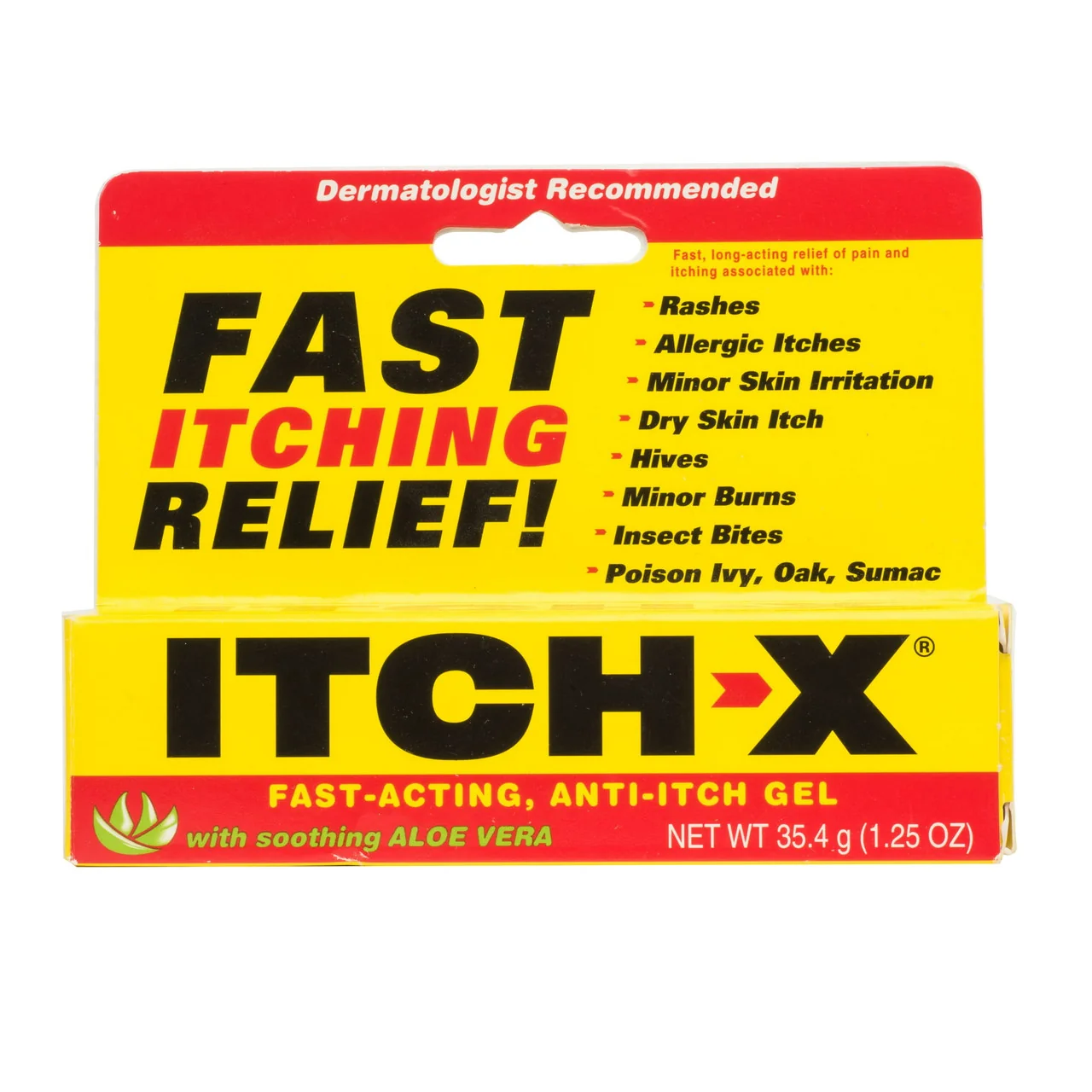 Versatile Itch-X Dual Acting Anti-Itch Gel With Aloe Vera 1.25 Oz Fine Crafted