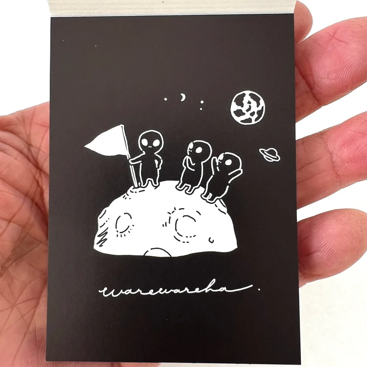 Flexible Mini Notepad Alien Landing Fashionable