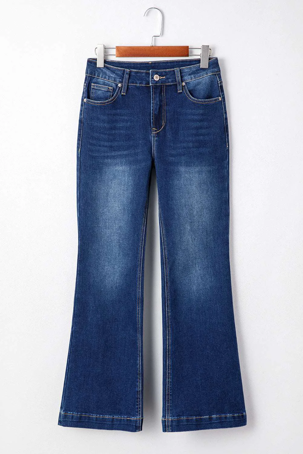 Genuine Threaded Pear Samantha Western Stitch Patched Pocket Bootcut Jeans Environmentally Friendly
