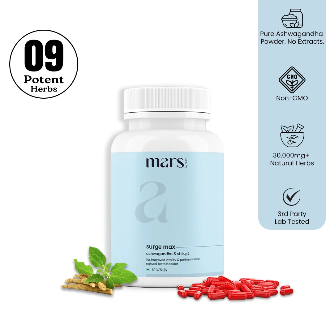 Consistent Mars Natural Ashwagandha Caps Angereichert mit Shilajit und Safed Musli Lightweight