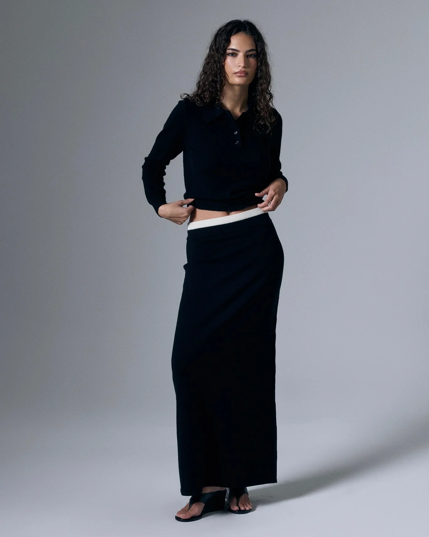 First-Class Tove Maxi Skirt - Jet Black Breathable