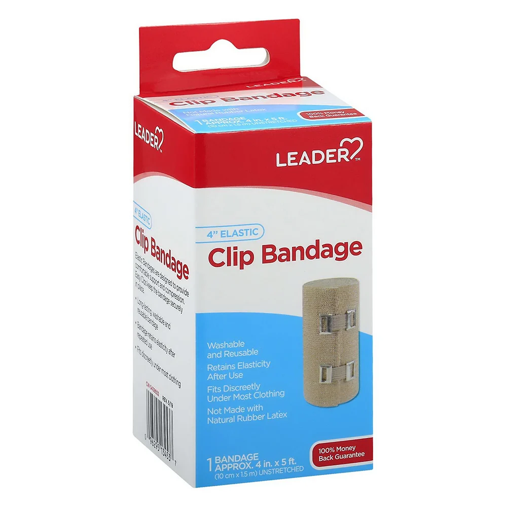 Specialty Leader 4 In Elastic Clip Bandage 4-5 In 1 Ea Classic