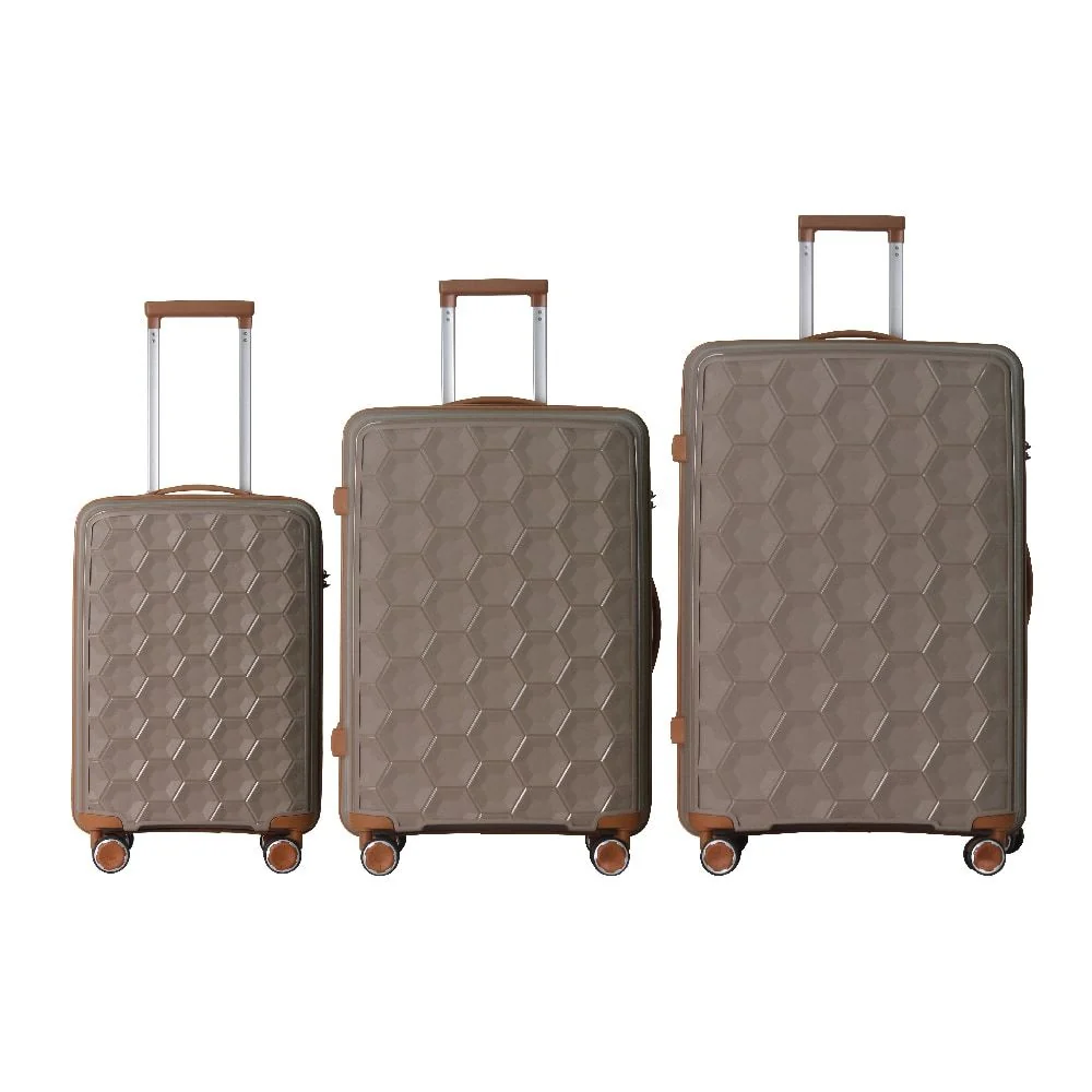 Organic 4 Supply 3-Piece Luggage Set Travel Lightweight Suitcases With Rolling Wheels Tsa Lock Moulded Corner Carry On Luggages For Business Trip 20 24 28 Safe