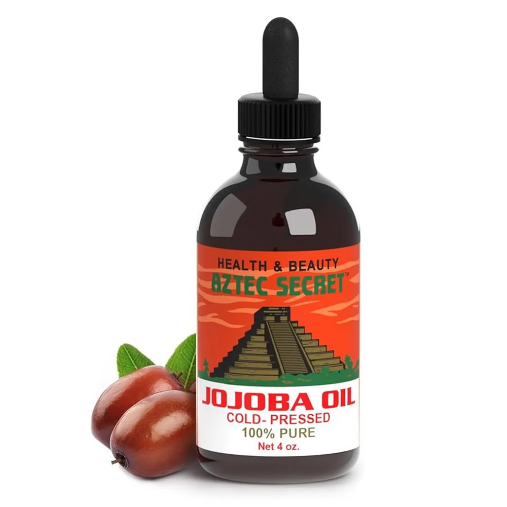 Aztec Secret Pure Jojoba Oil for Skin Moisturizing Hair Care and Scalp Nourishment 4Oz 118ml World-Class