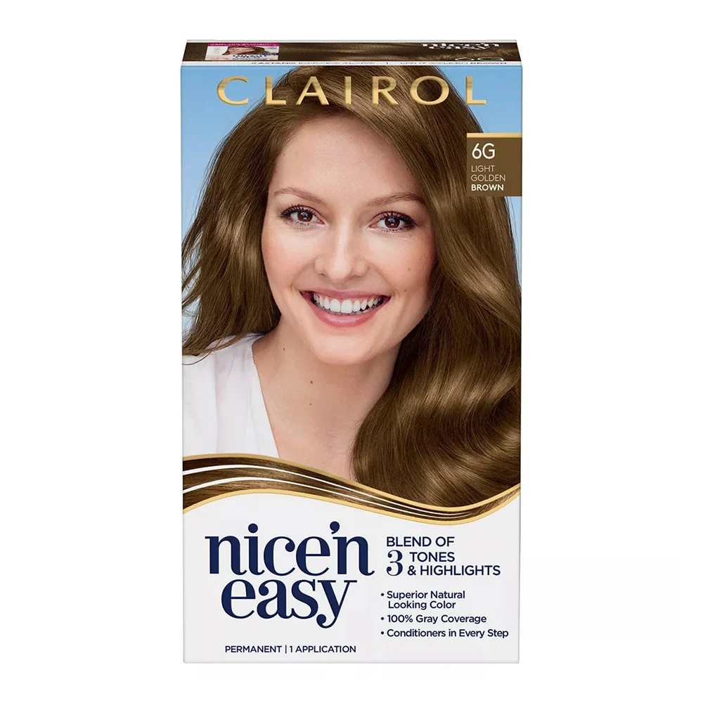 Breathable Clairol Nice N Easy Permanent Hair Color 6G Light Golden Brown 1 Ea Professional