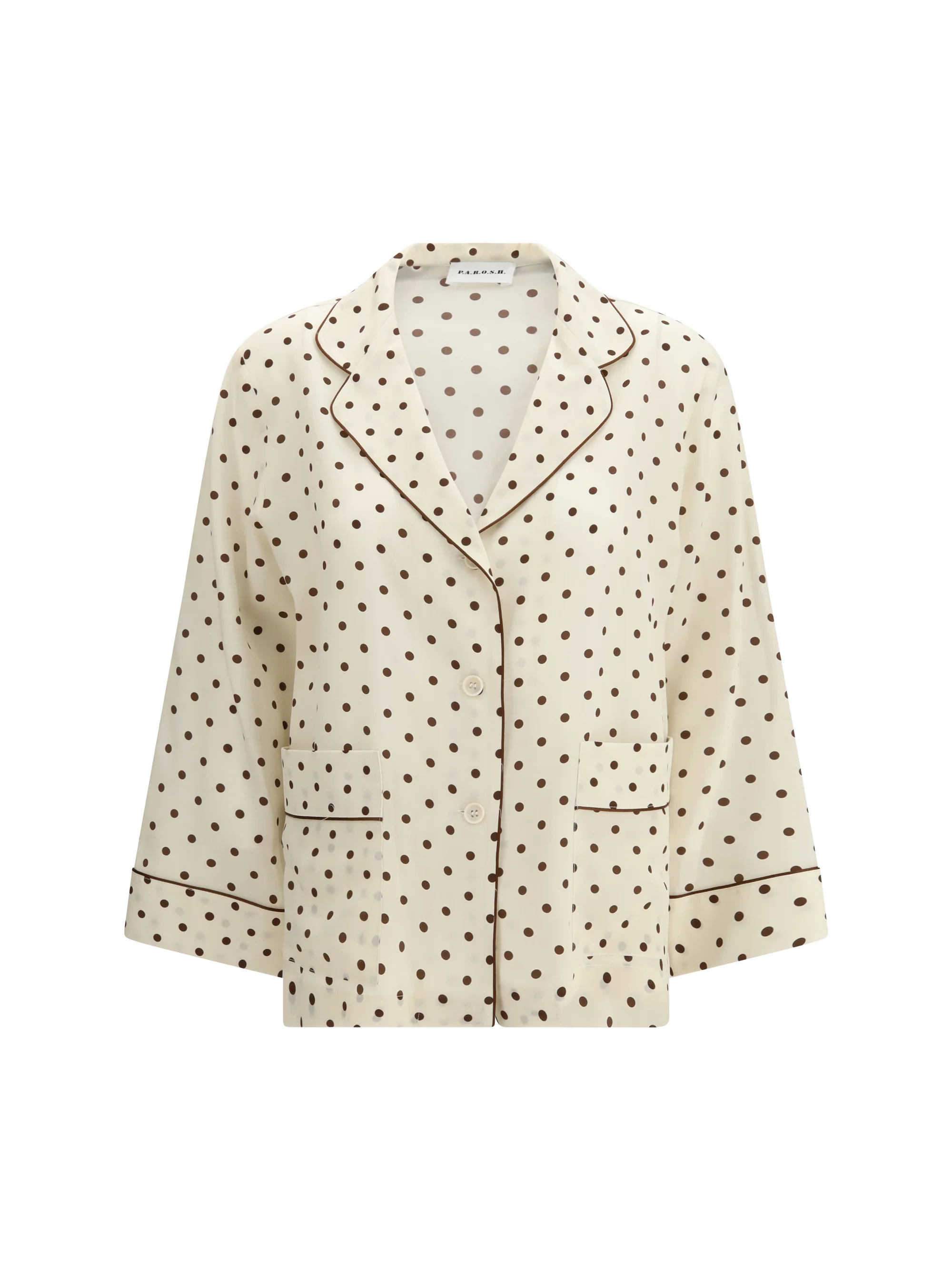 Detailed Shirt Polka-Dot Silk Selected