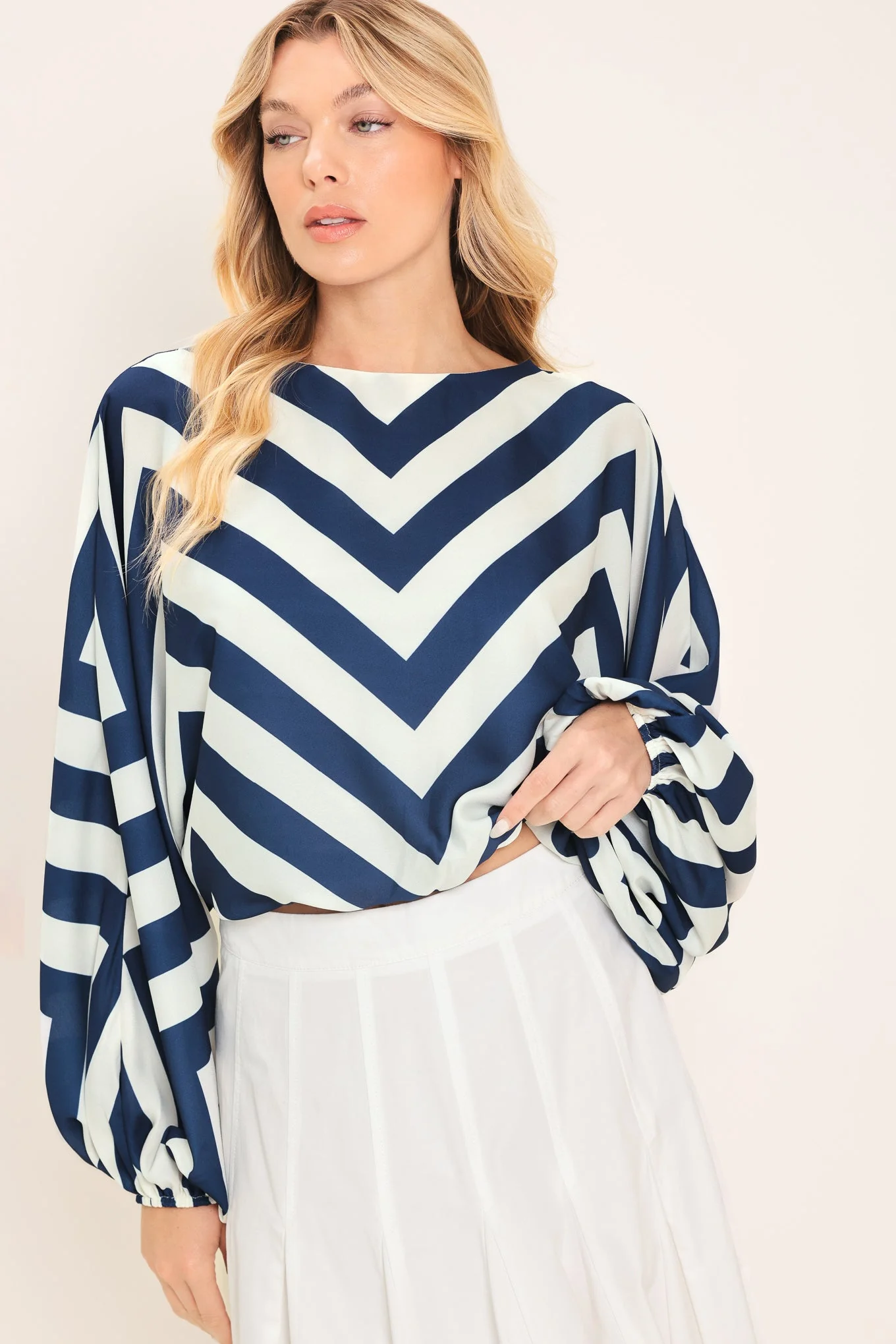 Smart St. Tropez Stripe Woven Top Innovative