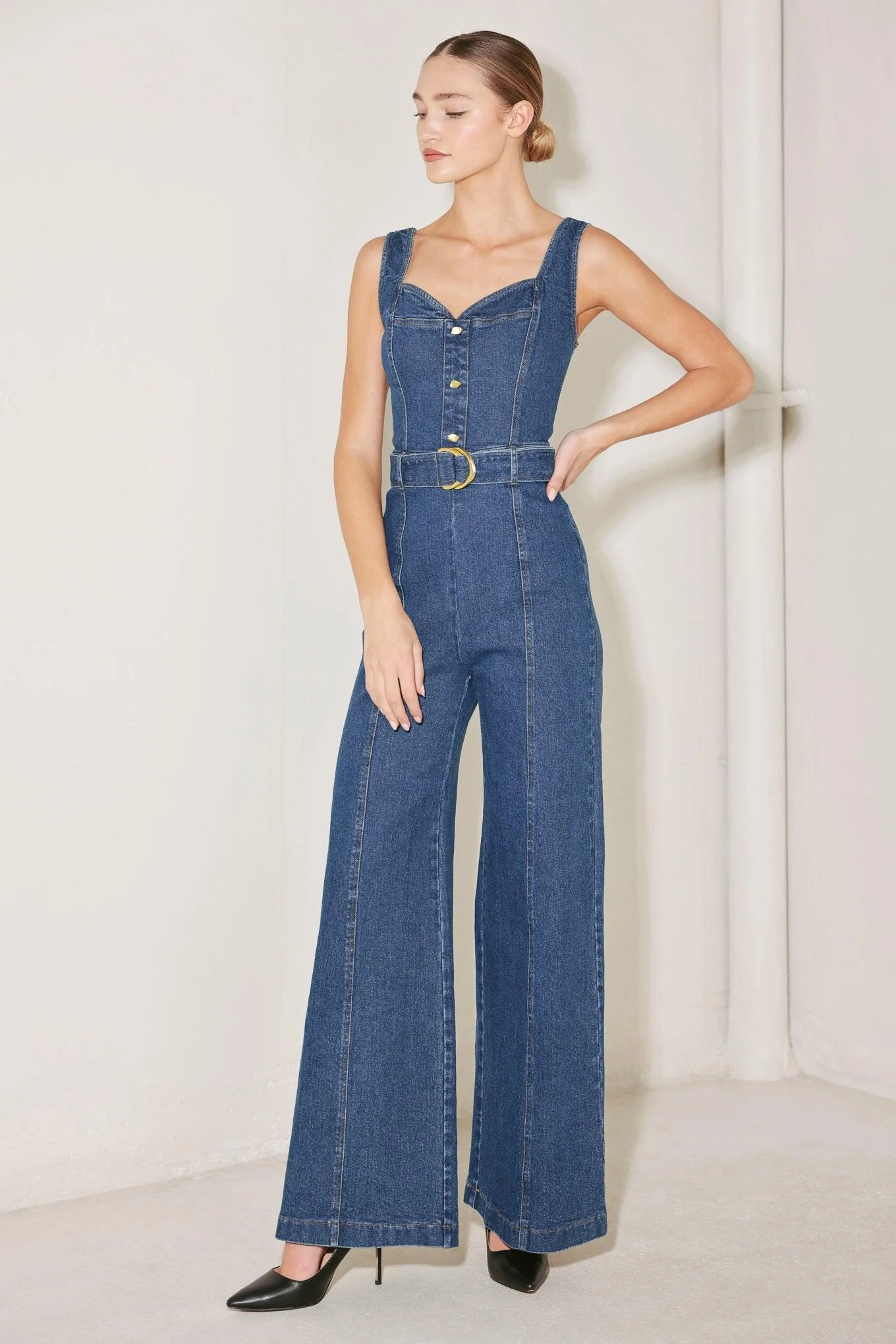 Authentic Westside Glam Denim Jumpsuit Selected