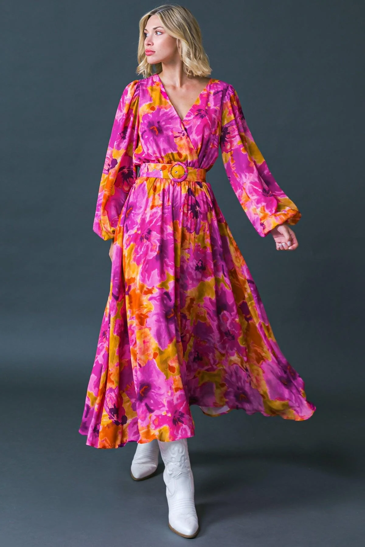 Fine Just Watch Me Woven Midi Dress Comfortable