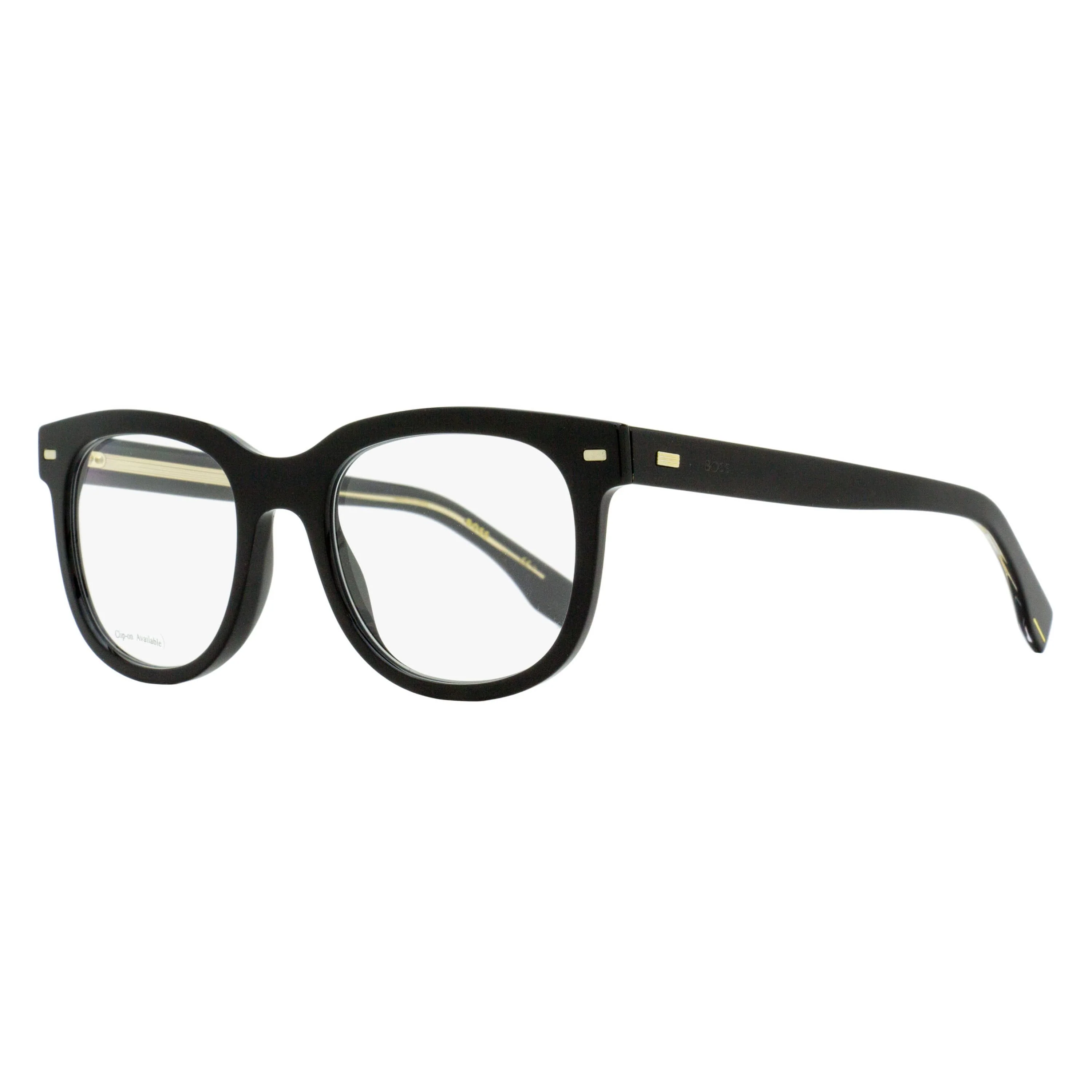 Contemporary Boss Magnetic Clip-On Eyeglasses B1444CS-1 807IR Black 52mm Premium Material