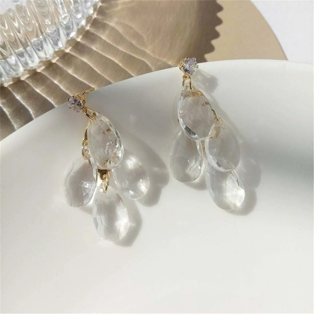 Reliable Crystal Cubic Zirconia Drop Cluster Drop Earrings Proven