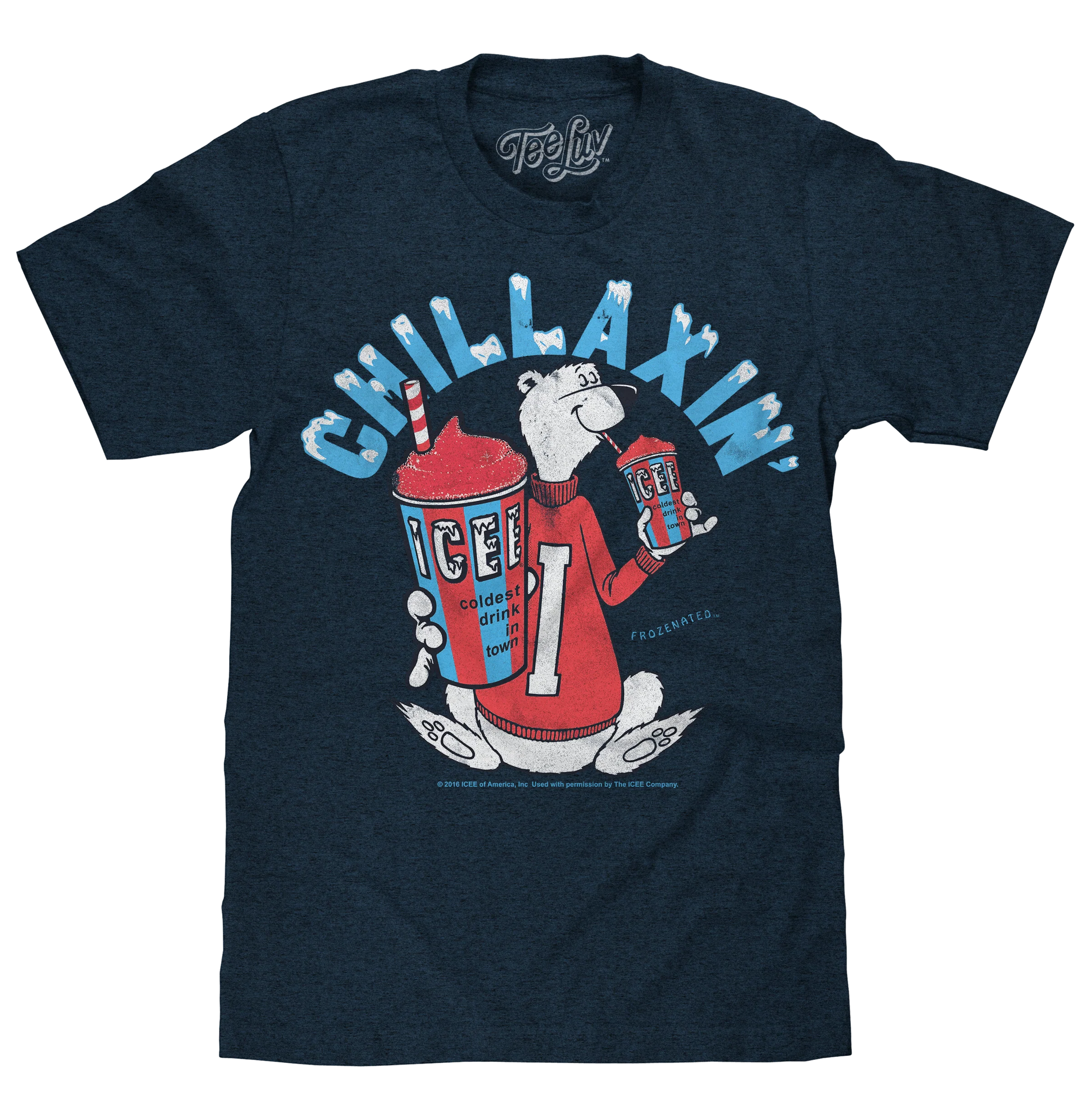 Elegant ICEE Chillaxin' Faded Logo T-Shirt - Navy Official