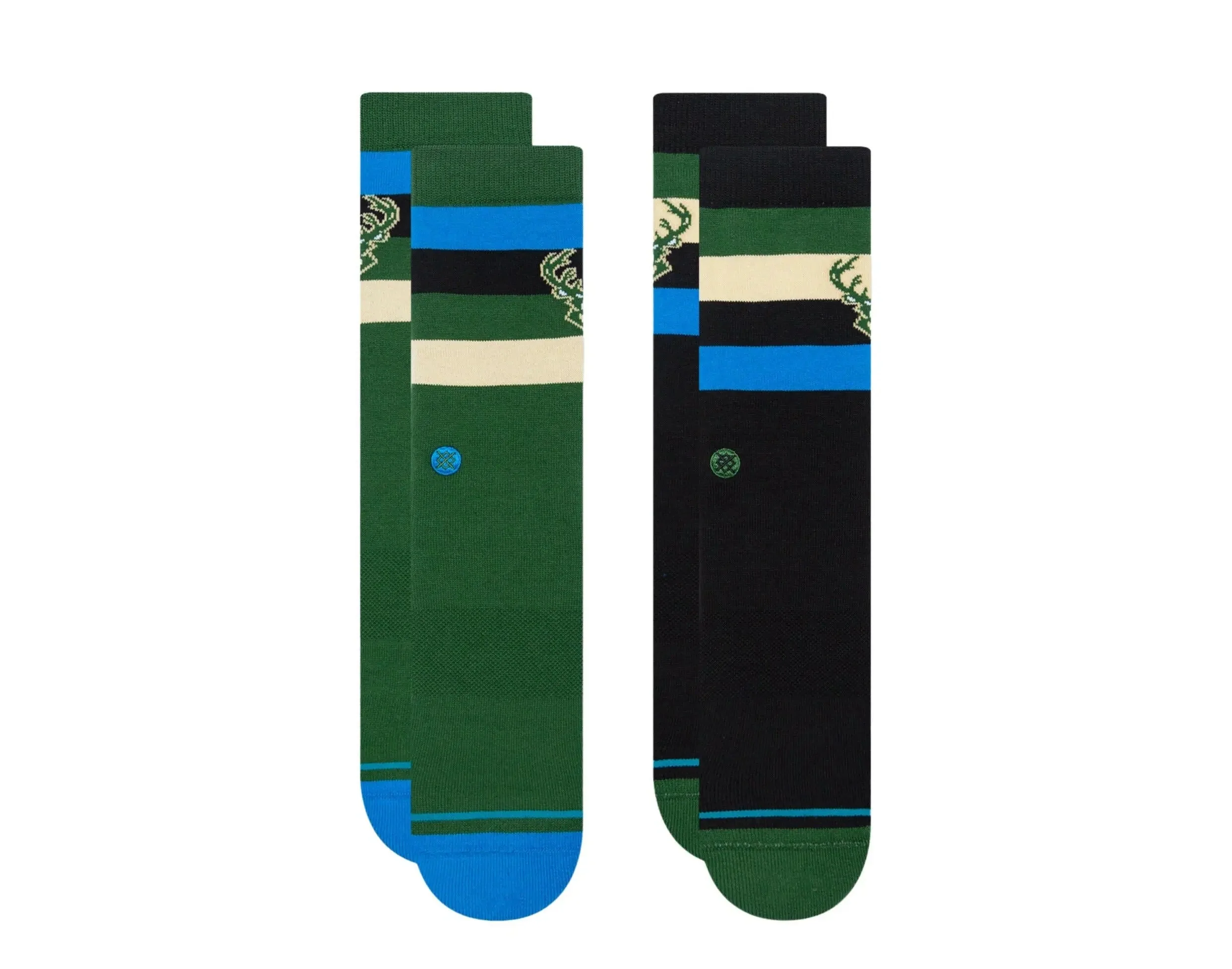 Safe Stance Bucks ST Men 2-Pack Crew Socks Dark Green Official