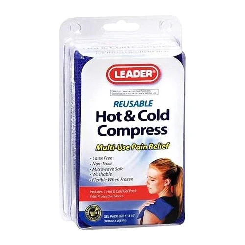 Expertly Made Leader Reusable Hot and Cold Compress Multi Use Pain Relief 5 by 10 Inches 1 Ea Eco-Friendly