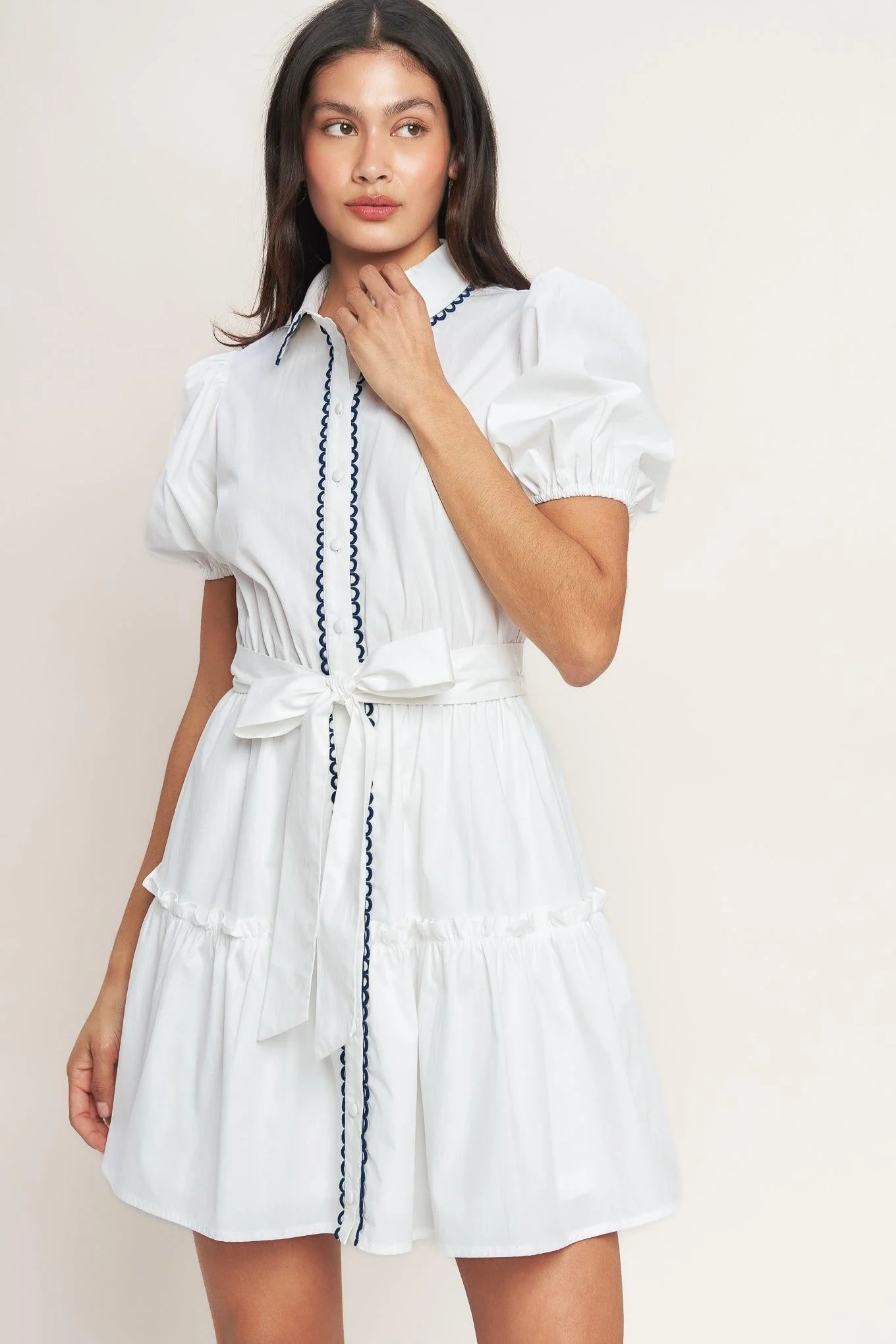Expertly Made A Little Bit Lovely Woven Mini Dress Premium