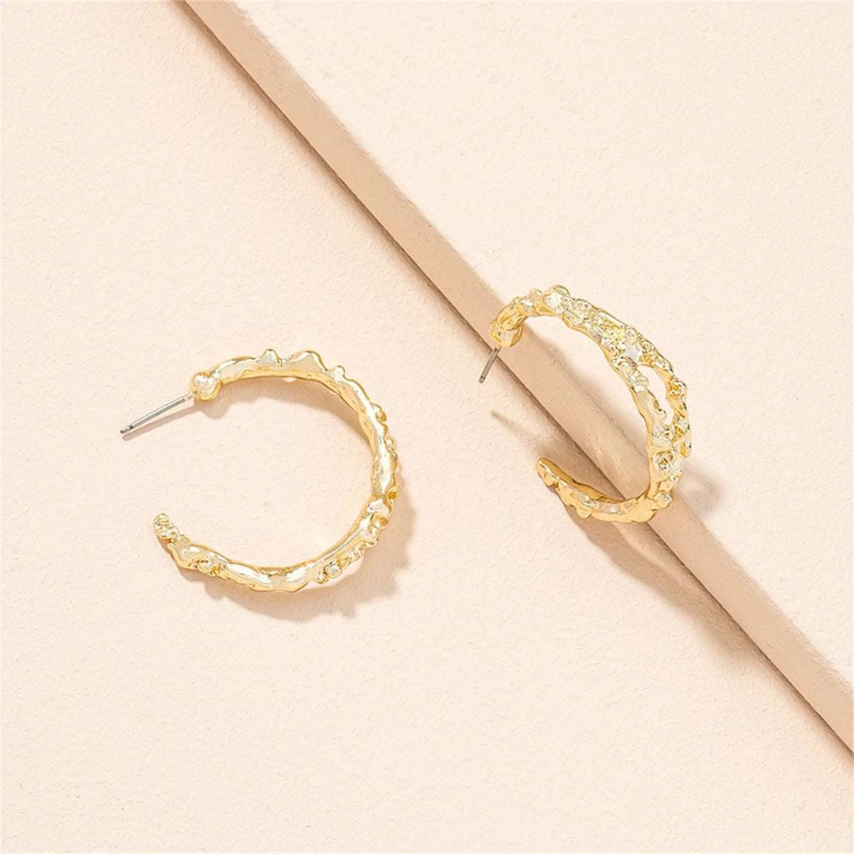 Traditional Goldtone Huggie Earrings Convenient