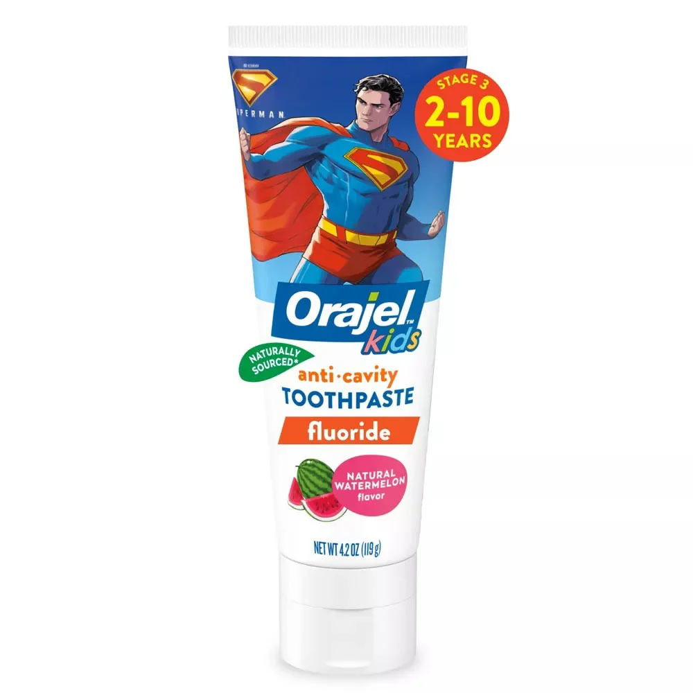 Functional Orajel Kids Superman Toothpaste with Watermelon 4.2Oz 119g Versatile
